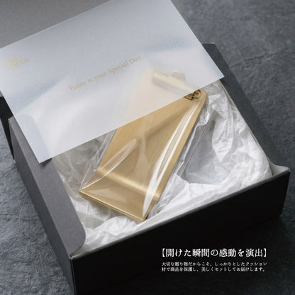 真鍮ゴールドの名入れメニュークリップスタンド ｜ 開店・周年祝い シングルアイテム Kyogakinenbi 名入れギフト専門店 キョウガキネン日